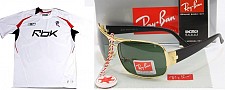 Ray Ban Goggles + Reebok T-Shirts